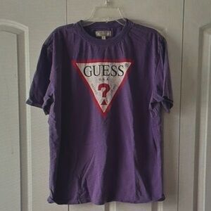 Guess Kids Triangular Logo Purple Tee